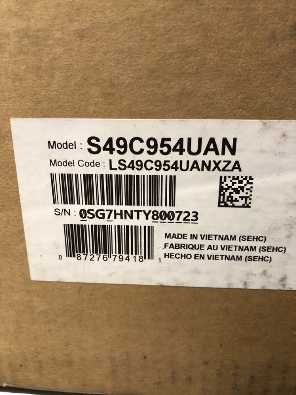 Photo 1 of ***OPENED FOR INSPECTION *****Samsung 49” Business Curved Ultrawide Dual QHD Computer Monitor, USB-C, DisplayPort, HDMI, 120Hz, VESA DisplayHDR 400, Built-in Speakers, Height Adjustable Stand, Eye Care, LS49C954UANXZA, 2024