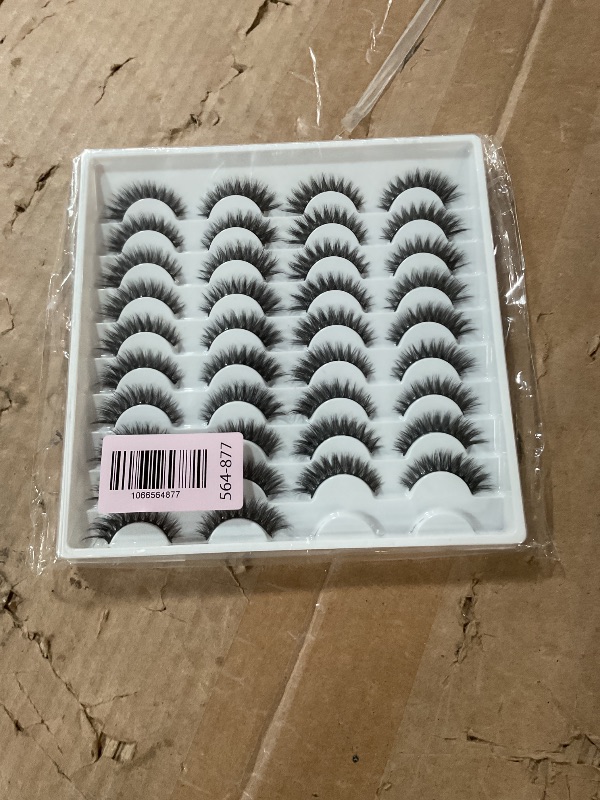 Photo 1 of * missing one pair *
Azenlo False Eyelashes 20 Pairs Wispy Lashes Faux Mink Lashes 14mm 3D Fluffy Cat Eye Lashes ?style 20-061)