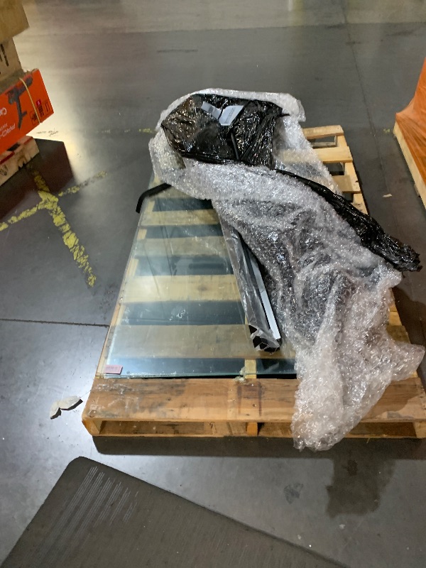 Photo 1 of ***DAMAGED, SCRATCHED AND PLASTIC SCREEN PEELING OFF | TRUCK/TRAILER PICKUP ONLY*** DELAVIN 60" W x 75" H Semi-Frameless Shower Door, Water Repellent Sliding Shower Door with Ultra White Clear Tempered Glass, Glass Shower Door with Magnetic Seal Strip in