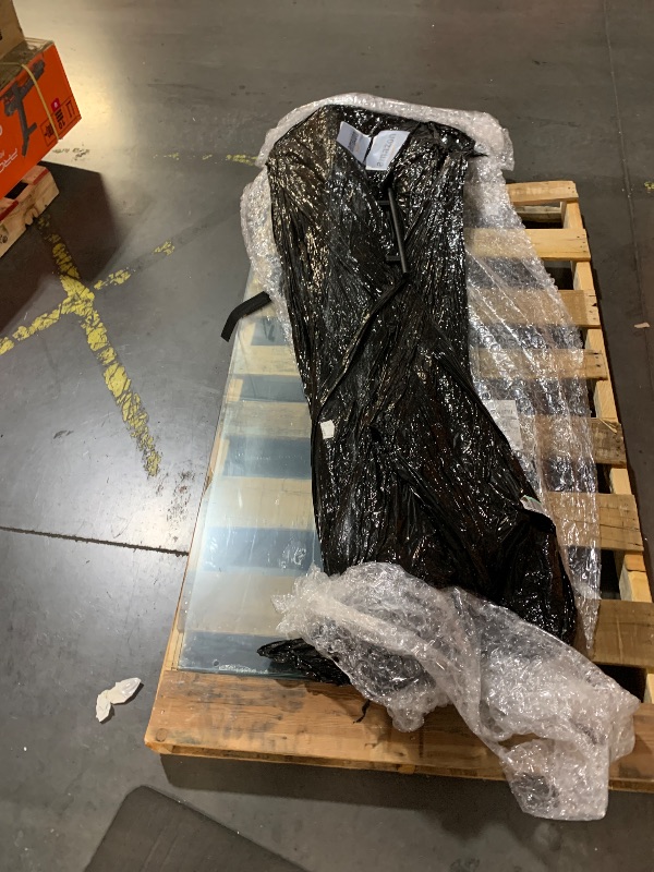 Photo 1 of ***DAMAGED, SCRATCHED AND PLASTIC SCREEN PEELING OFF | TRUCK/TRAILER PICKUP ONLY*** DELAVIN 60" W x 75" H Semi-Frameless Shower Door, Water Repellent Sliding Shower Door with Ultra White Clear Tempered Glass, Glass Shower Door with Magnetic Seal Strip in