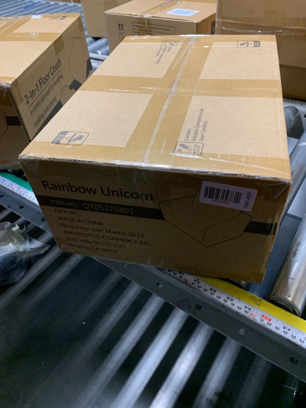 Photo 1 of ***FACTORY SEALED*** ALIMORDEN Fold Out Toddler Couch, Extra Wide Comfy 2-in-1 Cuddly Sherpa Sofa for Kids, with Removable Baby Friendly Blanket, Convertible Sofa to Bed, Unicorn