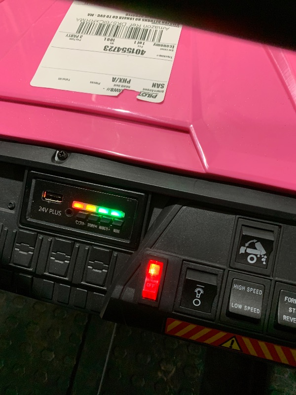 Photo 1 of ***DAMAGED | TRUCK/TRAILER PICKUP ONLY*** Hetoy 24V Ride on Toys, 2 Seater Dump Truck Car for Kids 4-8, 4WD Electric Tractor with Remote Control, Dump Bed, 3 Speed Modes, Music Player