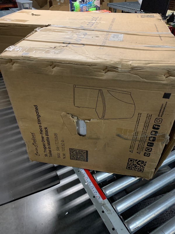 Photo 1 of ***FACOTRY SEALED**

Swiss Madison Well Made Forever SM-1T253MB, St. Tropez One-Piece Elongated Toilet Left Side Vortex Flush Handle in Matte Black 1.28 gpf
