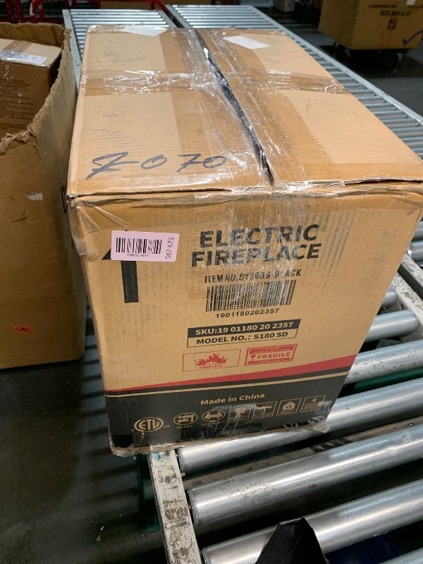 Photo 1 of ***MISSING HARDWARE*** Electric Fireplace Stove, Fast Heating, 1500W X Infrared Fireplace Heater with 8H Timer, Remote Control, Freestanding Stove with Adjustable 3D Flame Overheat Protection, Indoor Fireplace
