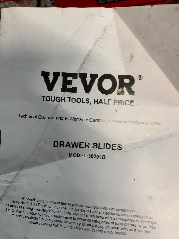 Photo 1 of ***21" VEVOR DRAWER SLIDES MODEL: 30201B