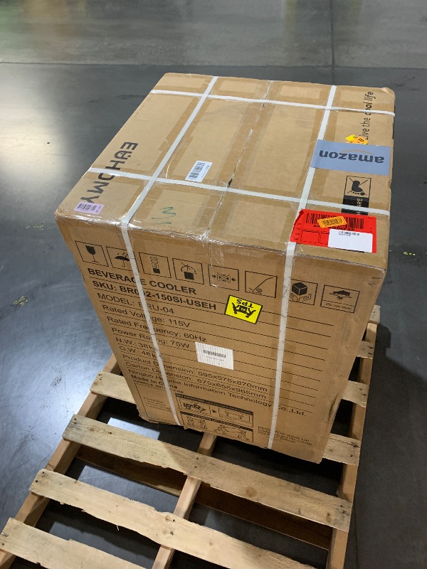 Photo 1 of ***FACTORY SEALED | TRUCK/TRAILER PICKUP ONLY*** EUHOMY 24 Inch Beverage Refrigerator, 180 Can Built-in Beverage Cooler, Under Counter Beer Fridge with Glass Door for Soda, Water, Wine - For Kitchen, Bar or Office