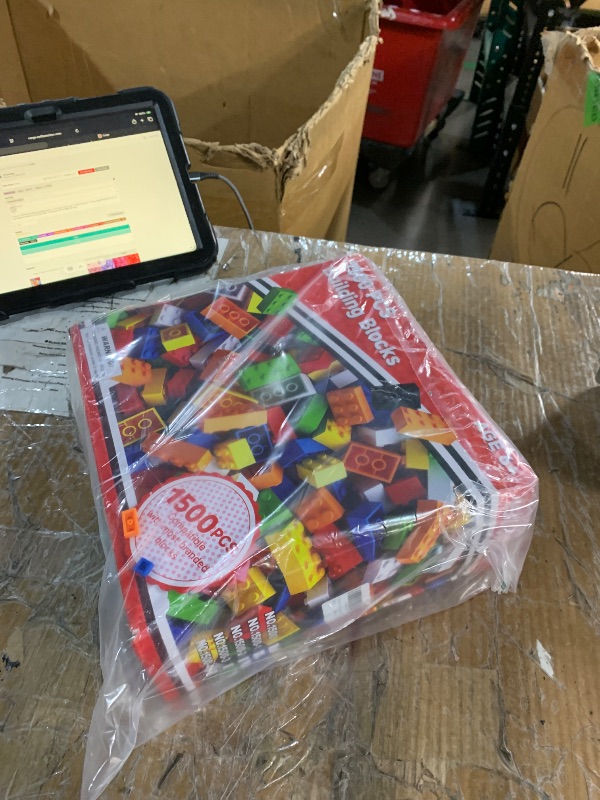 Photo 1 of ***MISSING PARTS***
Carlerait 1500 Pieces Classic Building Bricks in 15 Popular Colors and 12 Mixed Shapes, Creative Small Building Blocks Set Learning Educational Toy Gift for Kids, Compatible with All Major Brands