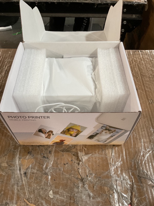 Photo 1 of ***Missing Accessories, Printer Only*** HPRT Photo Printer 4x6,+108Sheets&2ribbon,Instant Picture Printer for iPhone, Android, Smartphone,Portable Photo Printers for Home Use,Thermal Dye-Sublimation, AR Video Printing?White?