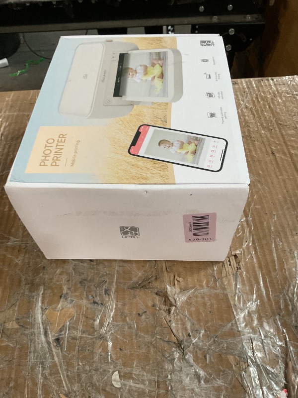 Photo 1 of ***Missing Accessories, Printer Only*** HPRT Photo Printer 4x6,+108Sheets&2ribbon,Instant Picture Printer for iPhone, Android, Smartphone,Portable Photo Printers for Home Use,Thermal Dye-Sublimation, AR Video Printing?White?