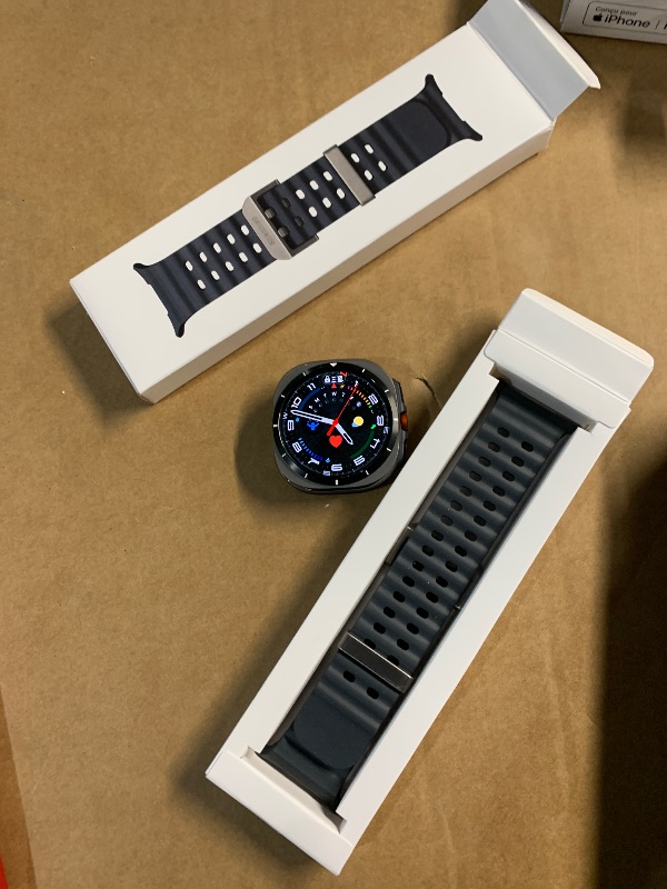 Photo 1 of ***LOCKED***Samsung Galaxy Watch Ultra (2025) 47mm LTE Smartwatch, Titanium Casing, Advanced Sleep Coaching, Running Coach, Energy Score, Heart Rate Tracking, GPS, Titanium Silver [US Version, 2 Yr Warranty]