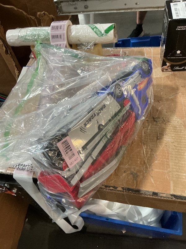 Photo 1 of ***(PARTS ONLY/ MISSING PARTS/ NON FUNCTIONAL)***SpringFlower Carrier Truck Race Track Toys, Boy Toys for 3 4 5 6 Years Old Boys with Lights Sounds, Transporter Race Track with 6 Die-Cast Car, Vehicle Toy for Kids Birthday Gifts