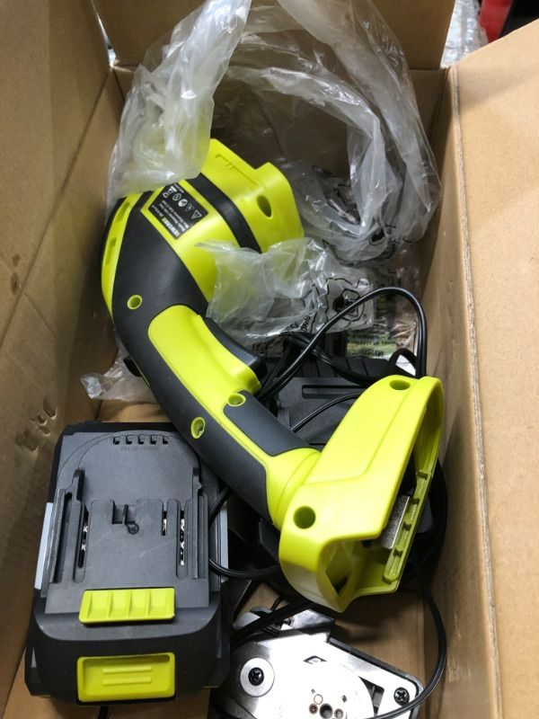 Photo 1 of ***MISSING PARTS***
**STOCK PHOTO FOR REFERENCE ONLY**
EWORK 21V Cordless Hedge Trimmer & Grass Shears 2-in-1 Handheld Small Electric Bush Trimmer with 2.0Ah Battery and Charger, Battery Powered Shrub Trimmer for Garden, Yard, Lawn Maintenance