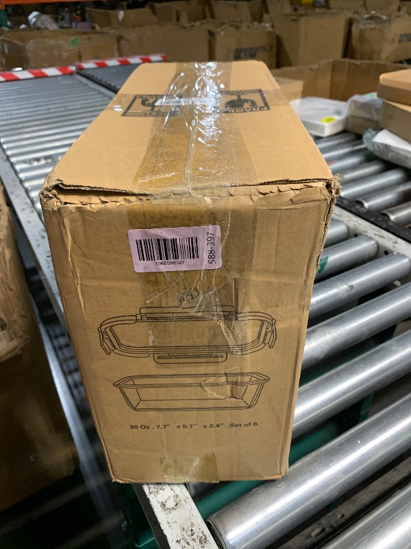 Photo 1 of [8-Pack,30 oz]Glass Meal Prep Containers,Glass Food Storage Containers,Airtight lunch Containers with Lids, Microwave, Oven, Freezer and Dishwasher