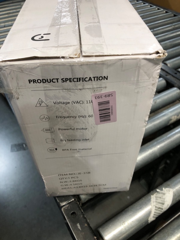 Photo 1 of ***(PARTS ONLY/MISSING PARTS/ NON FUNCTIONAL)***EanOruus Cold Press Juicer, 5.8" Wide Feed Chute Juice Extractor Machine with 400W, High Juice Yield, Slow Masticating Juicer for Whole Vegetables & Fruits, Grey