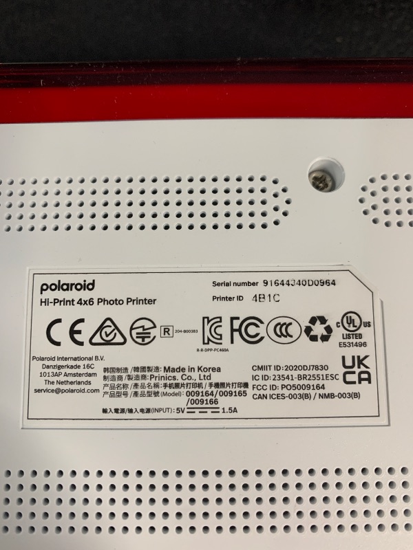 Photo 1 of **MISSING PHOTO PAPER BUNDLE** Polaroid Hi-Print Bluetooth 4x6 Photo Printer + Photo Paper Bundle (80 Sheets Included) (6552)