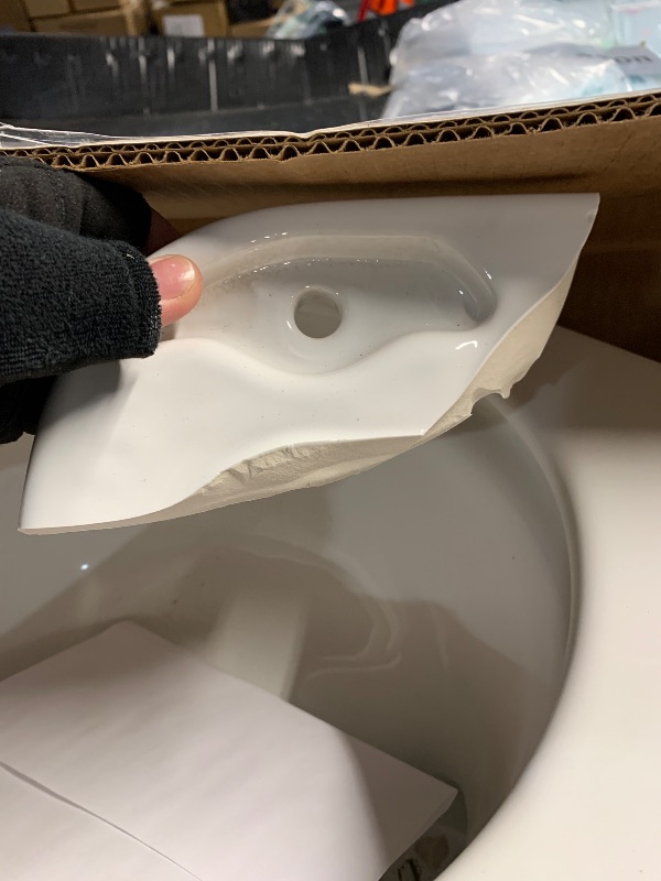 Photo 1 of ***ITEM IS DAMAGED/SEE PHOTOS

KOHLER Cimarron Round Toilet Bowl Only in White with Comfort Height
