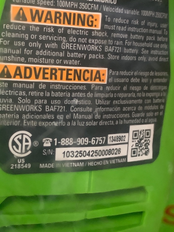 Photo 1 of **MISSING BATTERIES AND CHARGER**Greenworks 40V 16" Brushless Cordless (Push) Lawn Mower + Blower (350 CFM) + 13" String Trimmer (Bonus Spools), 4.0Ah + 2.0Ah Battery and Charger Included (75+ Compatible Tools)