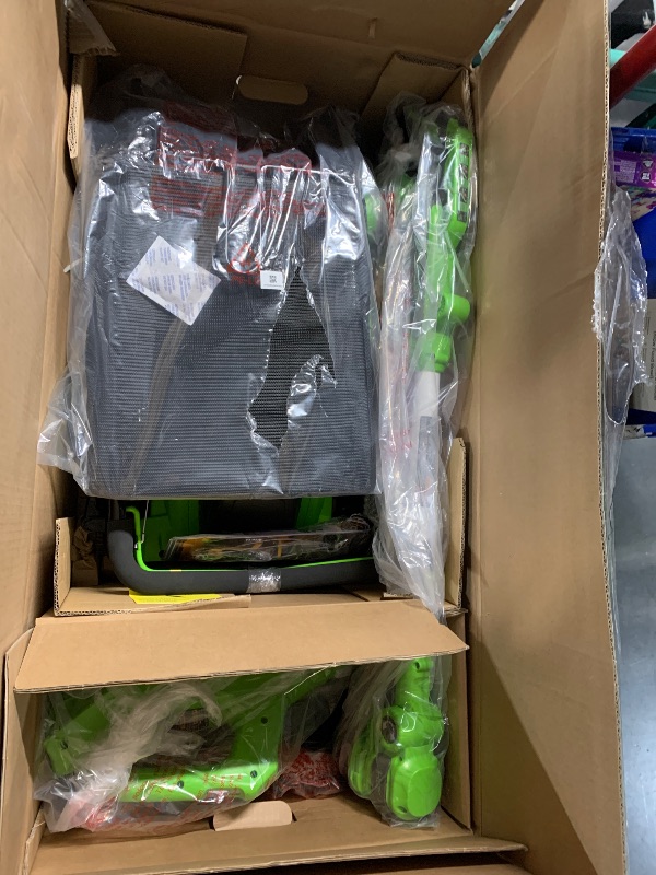 Photo 1 of **MISSING BATTERIES AND CHARGER**Greenworks 40V 16" Brushless Cordless (Push) Lawn Mower + Blower (350 CFM) + 13" String Trimmer (Bonus Spools), 4.0Ah + 2.0Ah Battery and Charger Included (75+ Compatible Tools)