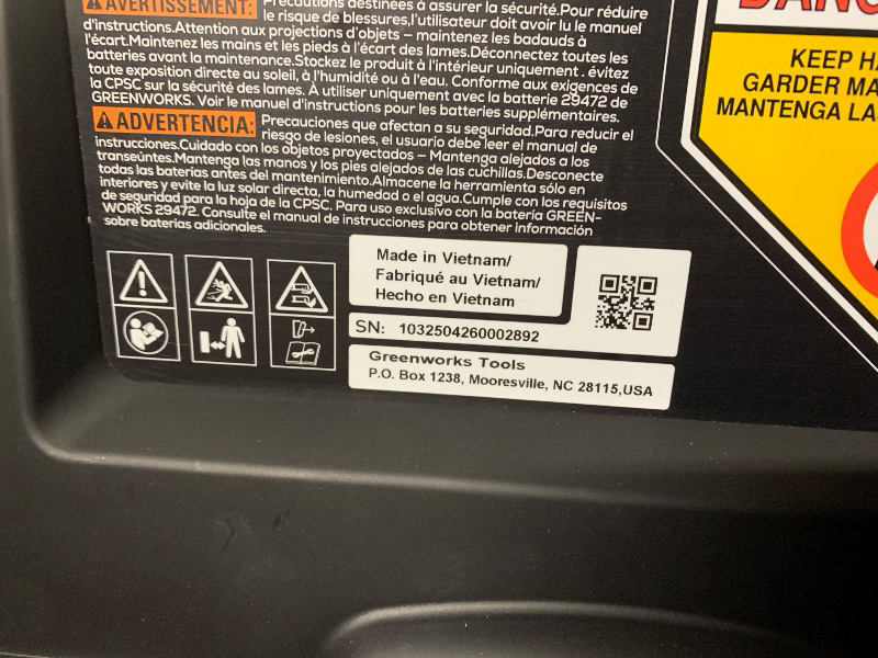 Photo 1 of **MISSING BATTERIES AND CHARGER**Greenworks 40V 16" Brushless Cordless (Push) Lawn Mower + Blower (350 CFM) + 13" String Trimmer (Bonus Spools), 4.0Ah + 2.0Ah Battery and Charger Included (75+ Compatible Tools)