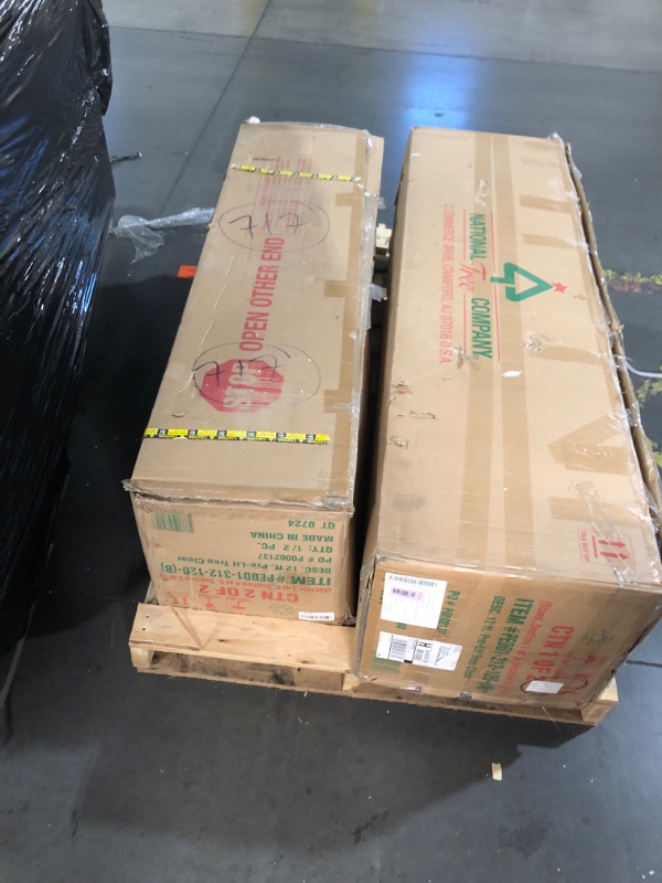 Photo 1 of ***EXTRA LARGE 2 Box SET***
12 ft. Pre-Lit Feel Real® Artificial Downswept Douglas® Fir Christmas Tree, Green, Clear Lights, Includes Stand