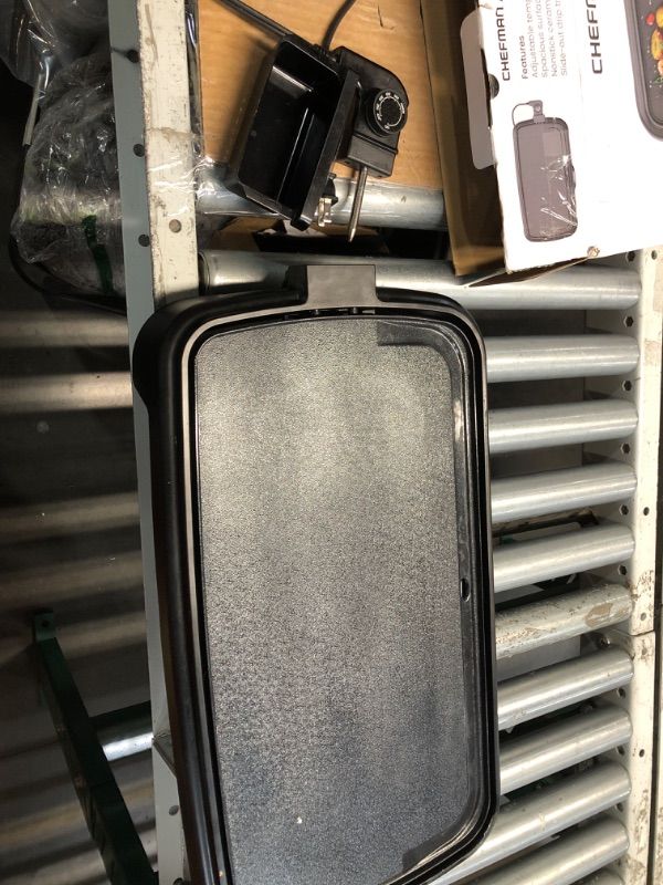 Photo 1 of ***Missing Power Cord*** Chefman XL Electric Griddle with Removable Temperature Control, Immersible Flat Top Grill, Burger, Eggs, Pancake Griddle, Nonstick Extra Large Cooking Surface, Slide Out Drip Tray, 10 x 20 Inch