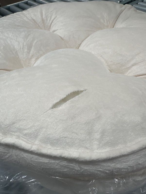 Photo 1 of 1 MIDDLE ONE Floor Pillow Set of 2, Memory Foam Meditation Cushion, Floor Cushions for Adults Sitting, Large Round Seat Cushions for Yoga, Living Room, 20x20 Inch (Round | Off-White)