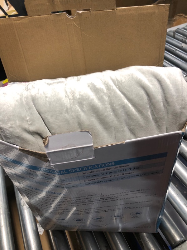 Photo 1 of ***(PARTS ONLY/ MISSING PARTS/ NON FUNCTIONAL)***PROALLER Electric Heated Blanket Queen Size with 6 Levels & 8h Auto Off, Ultra Soft Flannel Full Body Heating Blanket, Machine Washable, Warm Gray, 84" x 90"