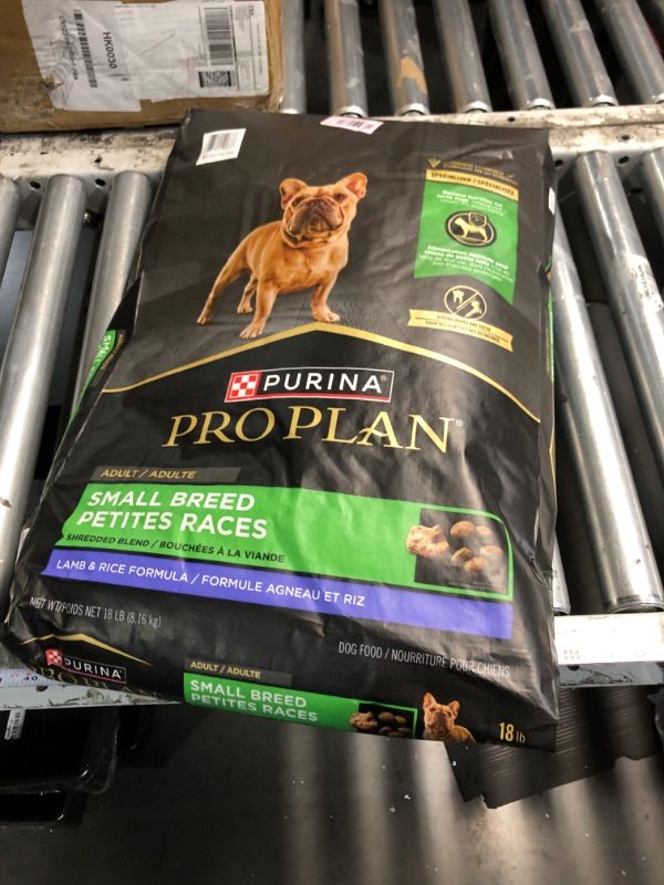 Photo 1 of ****EXP(03/2027)***Purina Pro Plan Small Breed Dry Dog Food Shredded Blend Lamb and Rice Formula with Guaranteed Live Probiotics - 18 lb. Bag