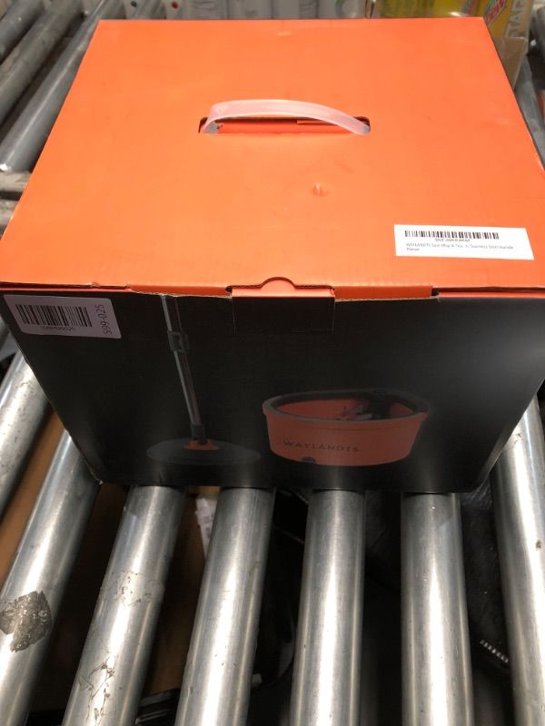 Photo 1 of ***FACTORY SEALED***WAYLANDTS Spin Mop & Tear Drop Bucket Set with 3 Pads - Dual Compartment Design for Clean & Dirty Water, 360° Swivel Mop Head, Built-in Scrubbing Brush, Stainless Steel Handle