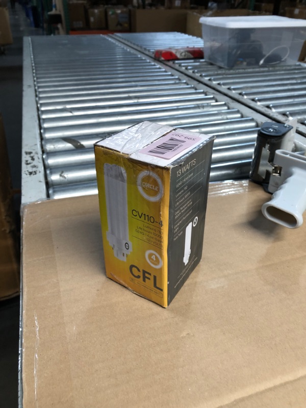 Photo 1 of (4 Pack) PLC-13W 835, 4 Pin G24q-1, 13 Watt Double Tube, Compact Fluorescent Light Bulb, Replaces Philips 38327-3, GE 97596 and Sylvania 20671