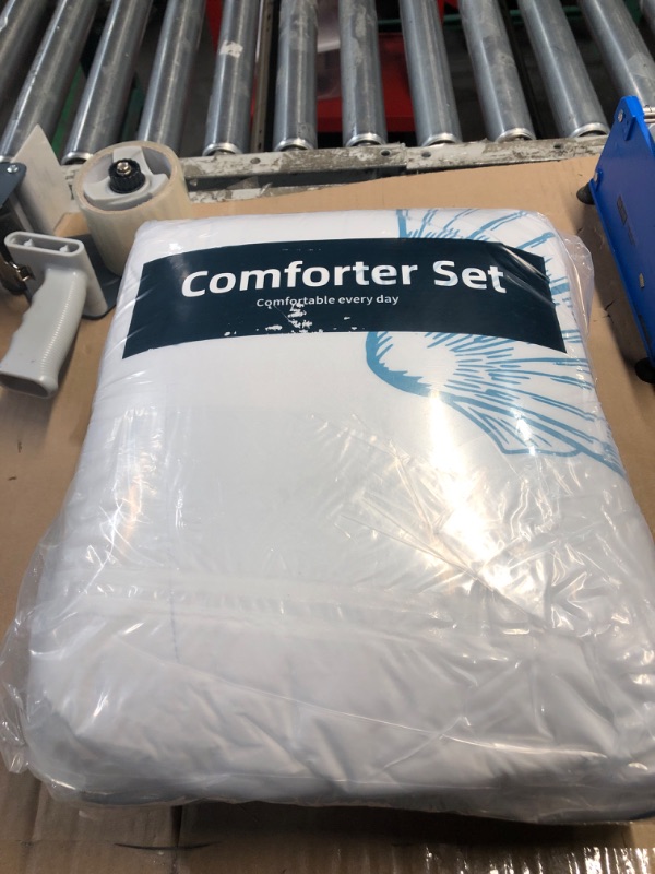 Photo 1 of ***MISSING PARTS***
WONGS BEDDING Coastal Queen Size Comforter,7 Pieces Beach Nautical Themed Bed in a Bag Bedding Set,Ocean Coral Seashell Pattern Soft Warm Comforters for All Season, 90"x90"