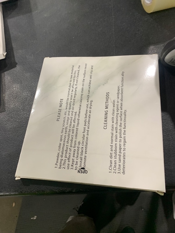 Photo 1 of 2PCS Water Absorbing Stone Tray, Fast Drying Stone Sink Tray, Water Absorbent Diatomite Trays, Stones Soap Trays, Diatomite Coasters for Kitchen Sink Bathroom Counter, Hand Soap Dish & Holders