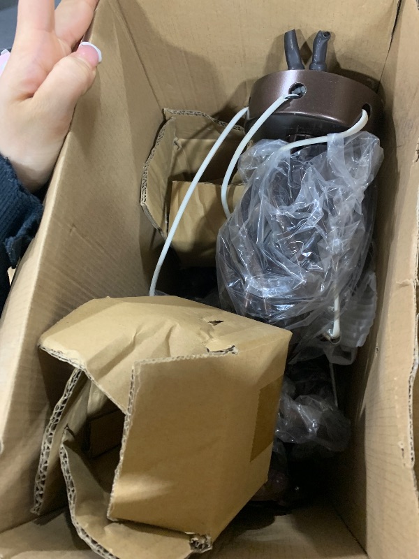 Photo 1 of 6-Light Farmhouse Candle Chandelier for Living Room, Rustic Industrial Pendant Ceiling Light Fixture, Vintage Hanging Lamp for Bedroom Hallway Kitchen Dining Room Foyer, E12 Socket, Oil Rubbed Brown