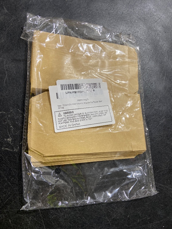 Photo 1 of 100-pack 3x5 Inches Mini Size Natural Kraft Paper Bags for Bakery Cookies Treats Snacks Popcorn Small Gift bag