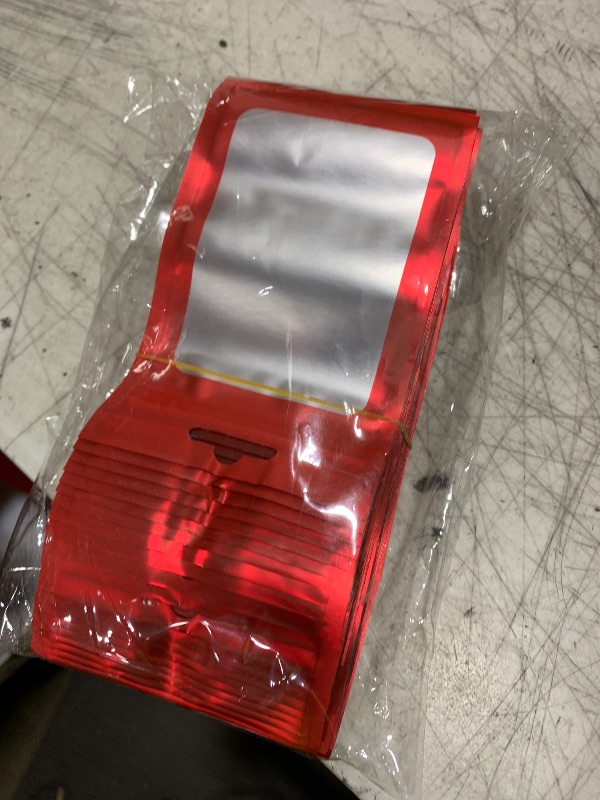 Photo 1 of 100 Pieces Resealable Bags with Frosted Clear Window Bags Small Packaging Bag Foil Pouch Zipper Bag for Food Self Sealing Storage Supplies Treat (Red, 3.14x5.11 inches)