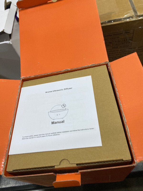 Photo 1 of 280ml Glass Essential Oil Diffuser Wood Grain Base Air Aroma Diffusers for Aromatherapy Cool Mist Humidifier with Safe Auto Shut-Off and 7 Color LED Night Lights for Home Office Room