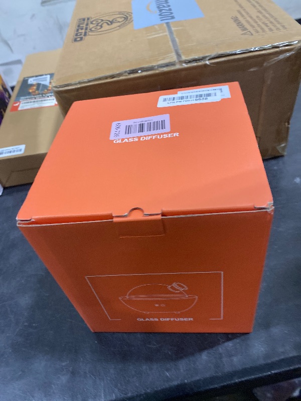 Photo 1 of 280ml Glass Essential Oil Diffuser Wood Grain Base Air Aroma Diffusers for Aromatherapy Cool Mist Humidifier with Safe Auto Shut-Off and 7 Color LED Night Lights for Home Office Room