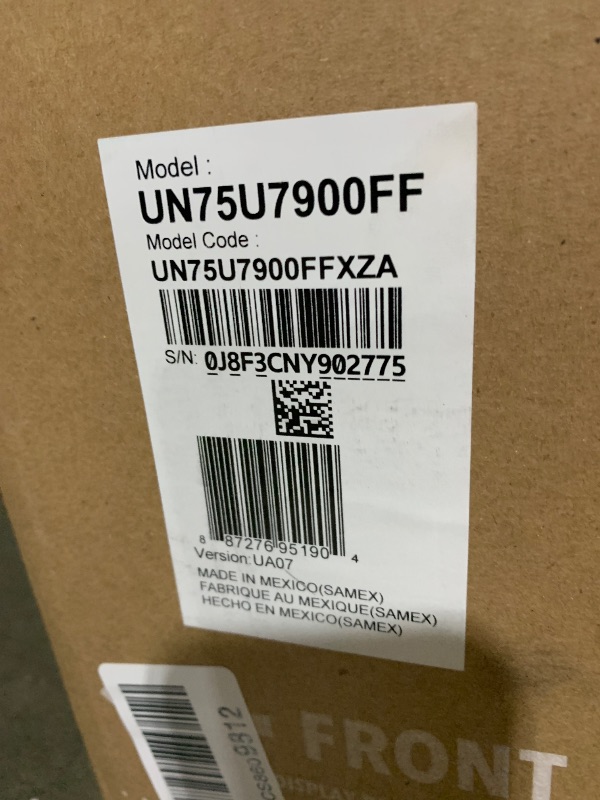 Photo 1 of **PARTS ONLY BROKEN** Samsung UN75U7900F 75 inch Class U7900 Series 4K UHD Smart TV (2025)
