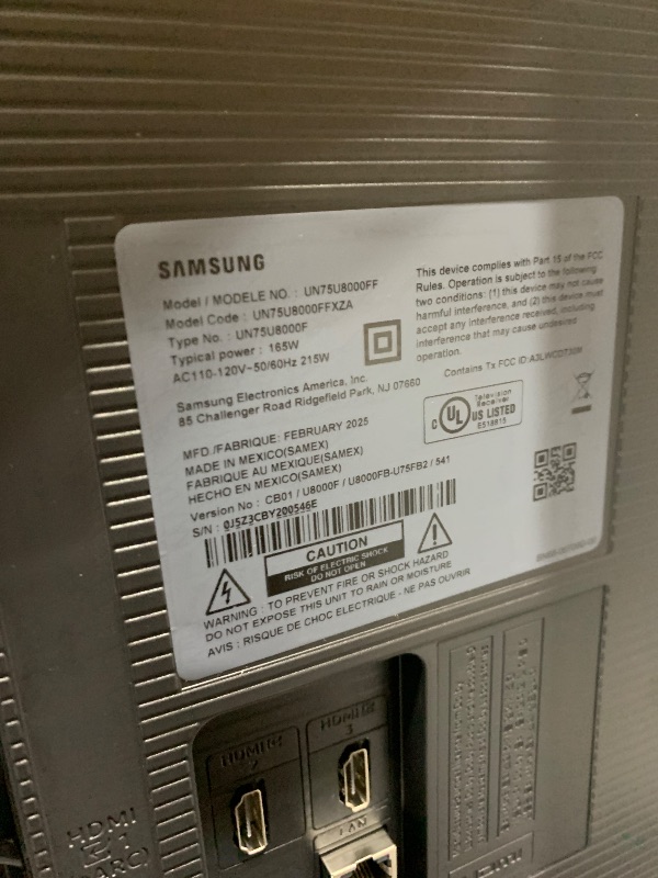 Photo 1 of **PARTS ONLY BROKEN** Samsung UN75U7900F 75 inch Class U7900 Series 4K UHD Smart TV (2025)