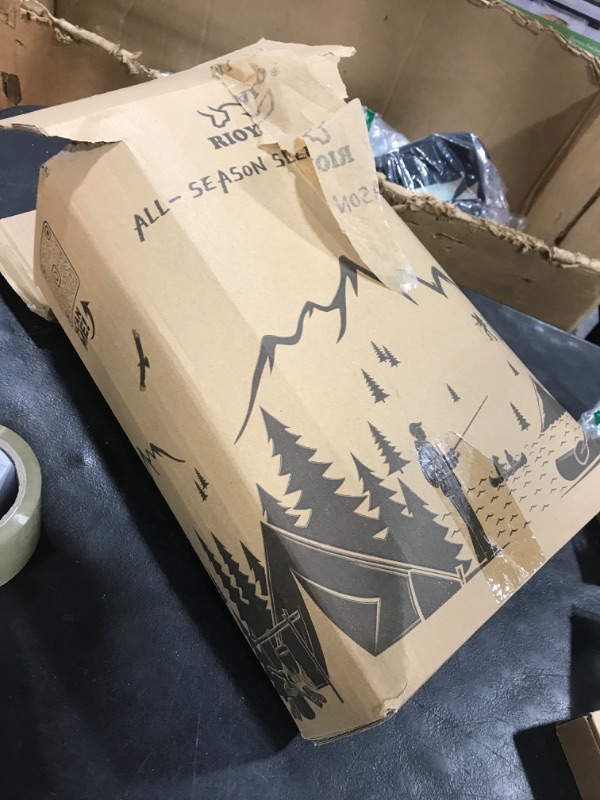 Photo 1 of 0 Degree Winter Sleeping Bags for Adults Camping (350GSM) -Temp Range (5F – 32F) Portable Waterproof Compression Sack- for Big and Tall in Env Hoodie: Hiking Backpacking 4 Season