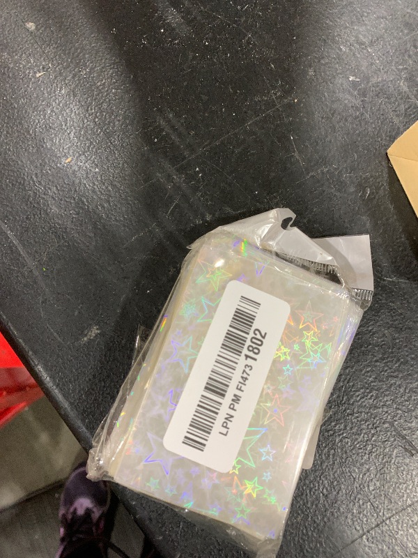 Photo 1 of 100 Pcs Laser Flashing Photocard Sleeves Holographic Card Sleeves for Trading Cards Penny Sleeves Photocard Holder Rainbow Star Heart Flower Card Protector