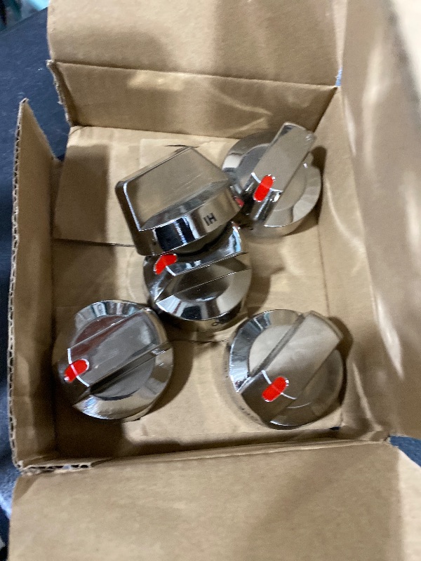 Photo 1 of ?5-Pack? Upgraded DG64-00473A Burner Control Dial Knob Range Oven Replacement Compatible with Samsung Gas Range/Oven/Stove,Sturdy Stainless Steel Reinforcement Ring.