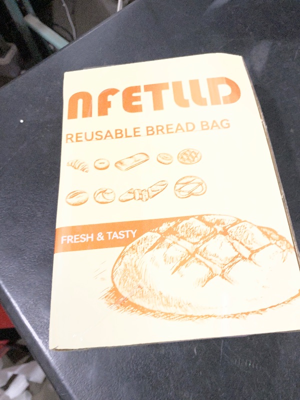 Photo 1 of 2 Packs Reusable Bread Bags for Homemade Bread, NFETLLD Homemade Sourdough Bags Storage Container Keep Loaf Fresh with Zipper & Clip Freezer Safe Extra Large 17x12 Inch