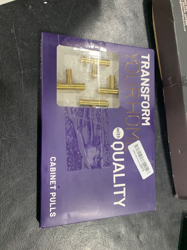 Photo 1 of 10 Pack Gold Cabinet Knobs 2 Inch - Brushed Brass Drawer Knobs Single Hole Gold T Bar Hardware Drawer Pulls for Kitchen Cabinets and Dressers