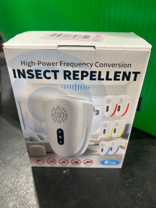 Photo 1 of (2025 Upgraded) Ultrasonic Insect & Pest Indoor Repeller, Plug-in Control Device Repellent for Rodent, Mice, Rats, Roaches, Ants, Spiders, Mosquitoes, Bugs, Home, 3 Mode Switching (6 Pack)
