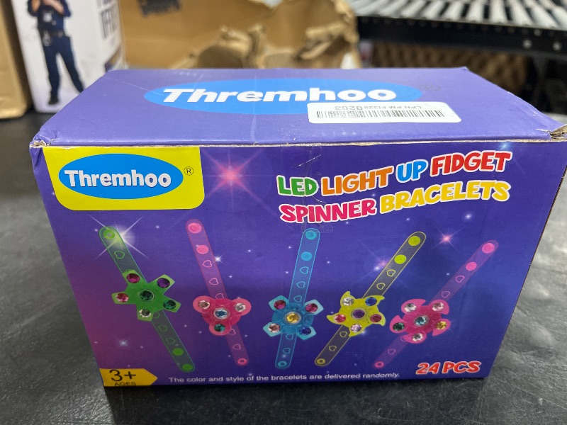 Photo 1 of 24PCS LED Light Up Fidget Spinner Bracelets Glow Party Favors Bulk for Kids 4-8 8-12 Halloween Goodie Treat Bag Stuffers Classroom Treasure Box Toys Carnival Prizes Pinata Filler Birthday Return Gifts