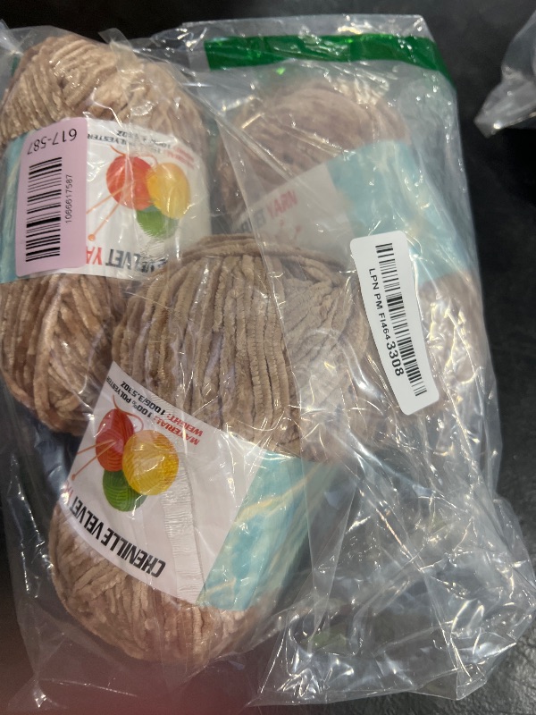 Photo 1 of 3 * 100g Velvet Chenille Chunky Yarn for Crocheting, Handcrafts Weaving Soft Chenille Yarn for Crocheting Clearance, Used for Making Baby Yarns Blanket, Clothes, Knitting Creations (Camel)