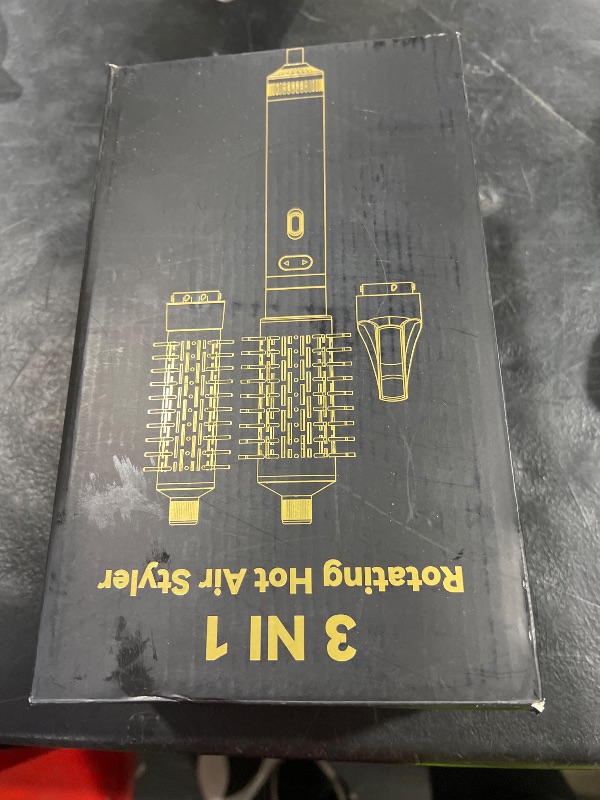 Photo 1 of 3 in 1 Rotating Hair Dryer Brush Spinning with Detachable Brush(2" & 1.5"),3 Heats and 2 Speeds Rotating Hot Air Brush for Curl,Straight