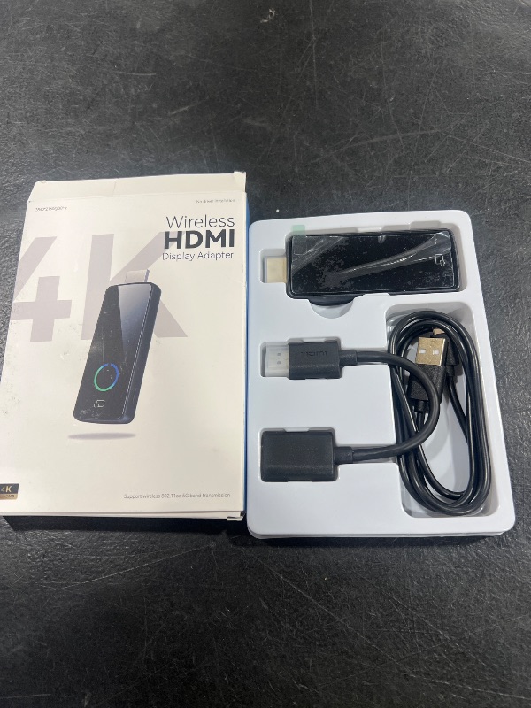 Photo 1 of 2025 Upgrade Tongtion Wireless Display Dongle Adapter, Portable Transmitter 4K HDMI Streaming, AirPlay/Miracast, 5GHz WiFi | Plug & Play for Smartphone/PC/TV/Projector(Focus)