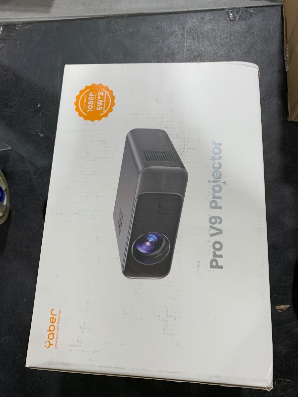 Photo 1 of [Auto Focus/4K Support] Projector with WiFi 6 and Bluetooth 5.2, YABER Pro V9 Native 1080P Outdoor Movie Projector, Auto 6D Keystone & 50% Zoom, Home Theater Projector for Phone/TV Stick/PC